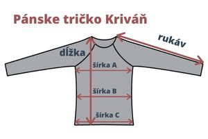 Merino trićko Kriváň - miery