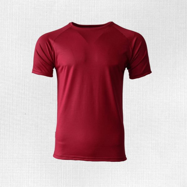 Pánske merino tričko Poltár - sýtočervená 150g