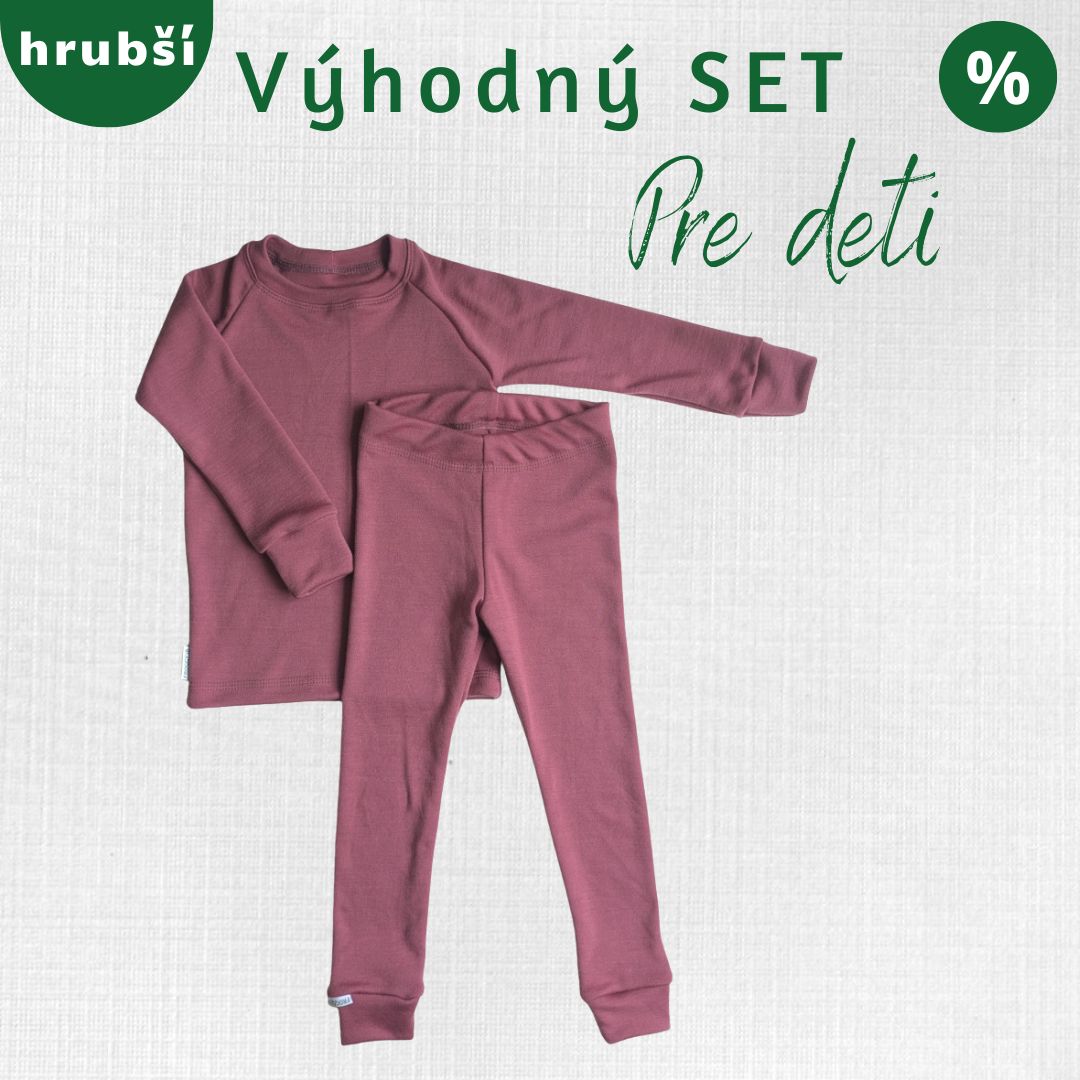 Detský merino termo set Hronček 92 – 116 cm