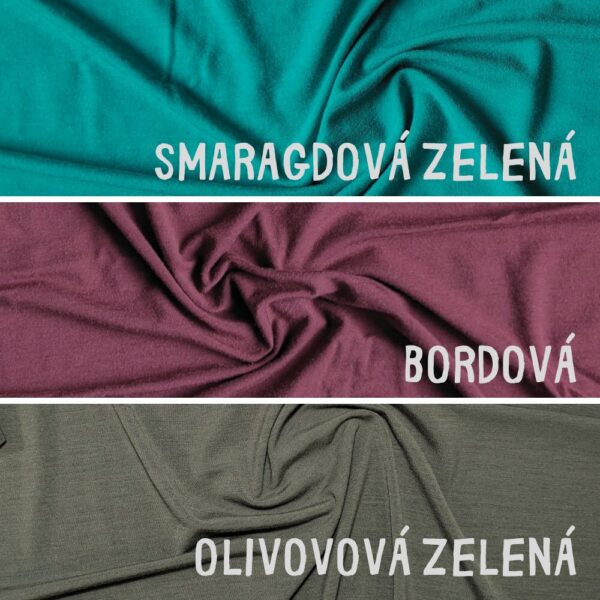 Merino smaragd - bordová - olivová zelená