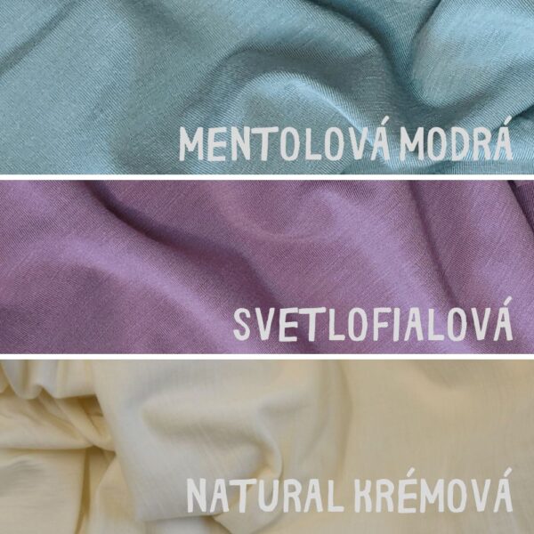 Merino mentol - svetlofialová - krémová