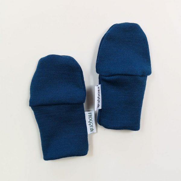 Novorodenecké merino rukavičky - modré