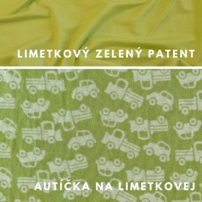 Merino autíčka na limetkovej zelenej - limetkovo zelené patenty