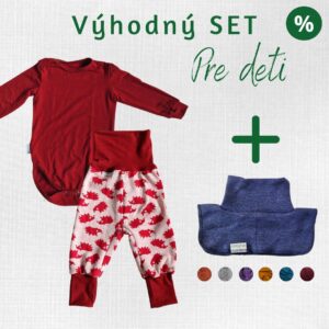 Merino set pre bábätká s nákrčníkom