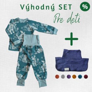 Vzorovaný merino set s nákrčníkom