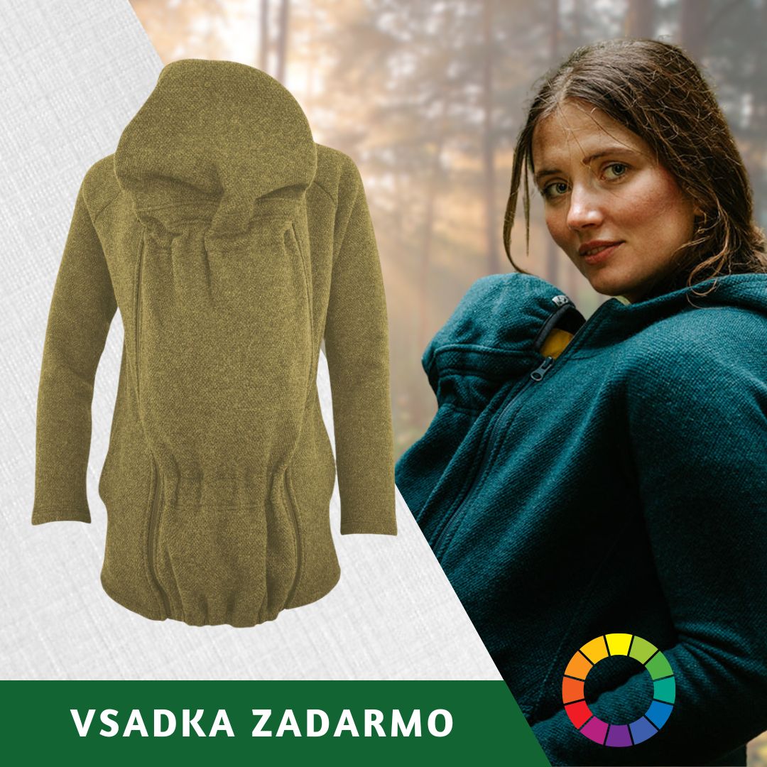 Dámska merino mikina na nosenie detí Beňuška