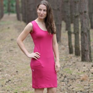 Letné šaty z merina Leváre - sýtoružová 190g