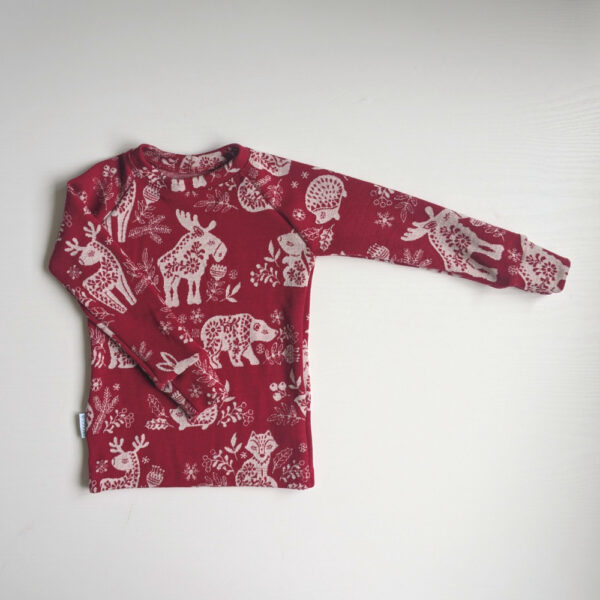 Detské hrubé tričko - 100% merino vlna