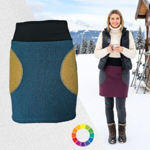 Vlnená merino sukňa