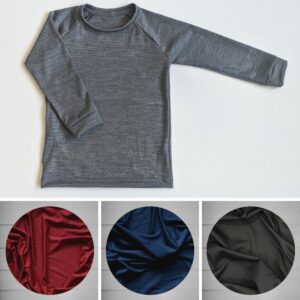 Ľahké funkčné detské tričko z merina