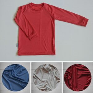 Hladké tričko pre deti z merino vlny