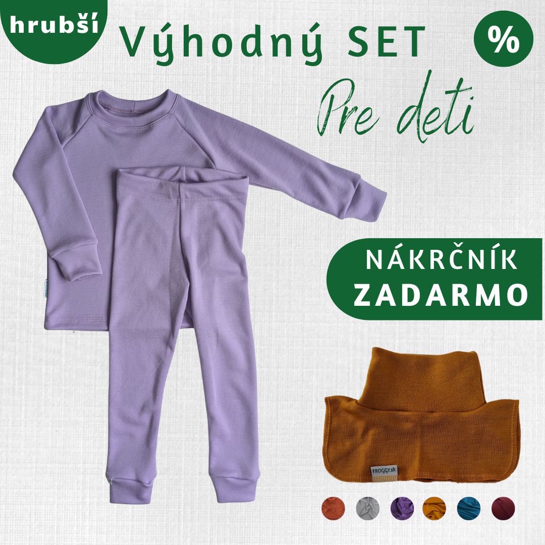 Detský merino termo set Hronček 140 – 164 cm