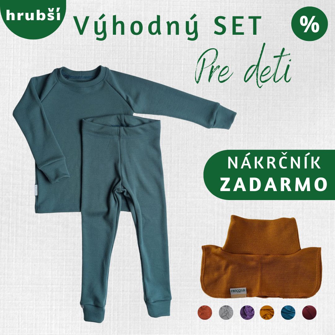 Detský merino termo set Hronček 116 – 140 cm