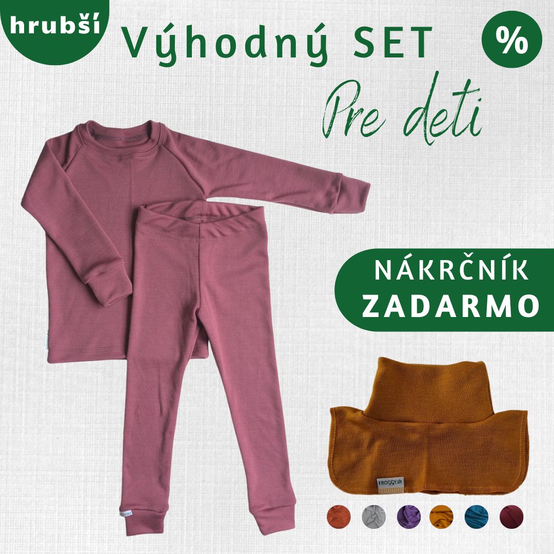 Detský merino termo set Hronček 92 – 116 cm