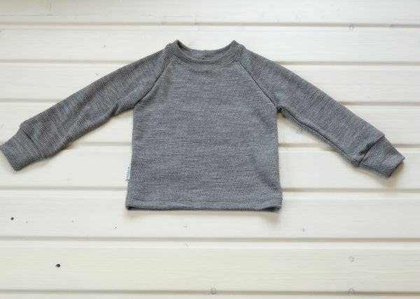 Detské merino tričko Gerlachov - sivý mesh melír