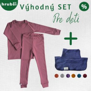 Vlnený merino set s nákrčníkom