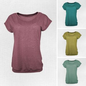 Tenké tričko dámske merino tencel konope