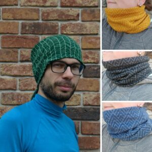 Zimné čelenky z merina vzor