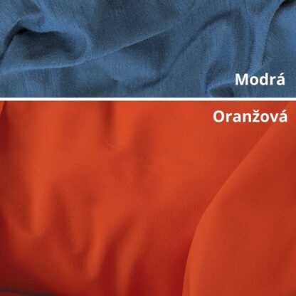 Merino softshell oranžová- modrý patent