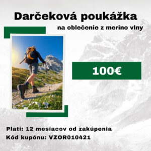 Darčeková poukážka na merino oblečenie