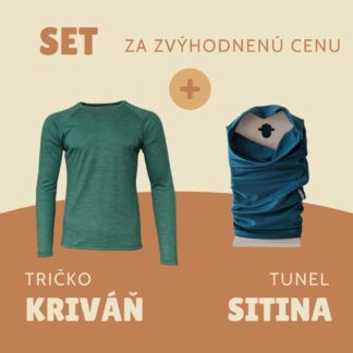 Merino set - tričko Kriváň - tunel sitina