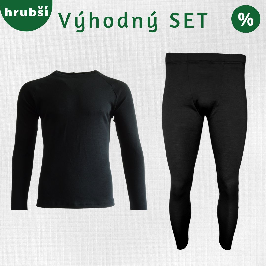 Hrubší merino set pánsky