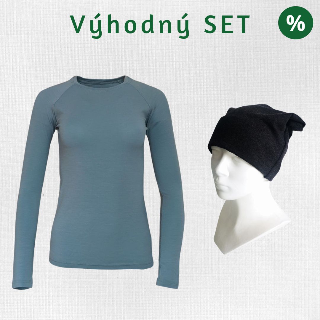 Elastický hrejivý merino set