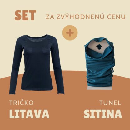 Merino set - tričko Litava - tunel Sitina