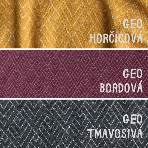 100% merino vzorované - vzor geo