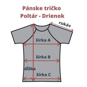 Pánske merino tričko Poltár - miery