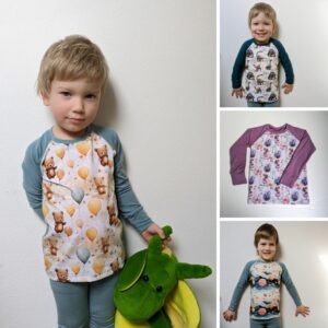 Detske merino tričko so vzorom