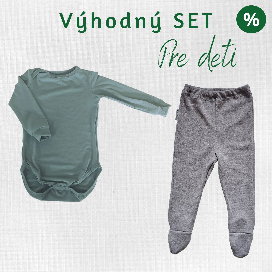 Merino set – body Bacúch a polodupačky Priečne
