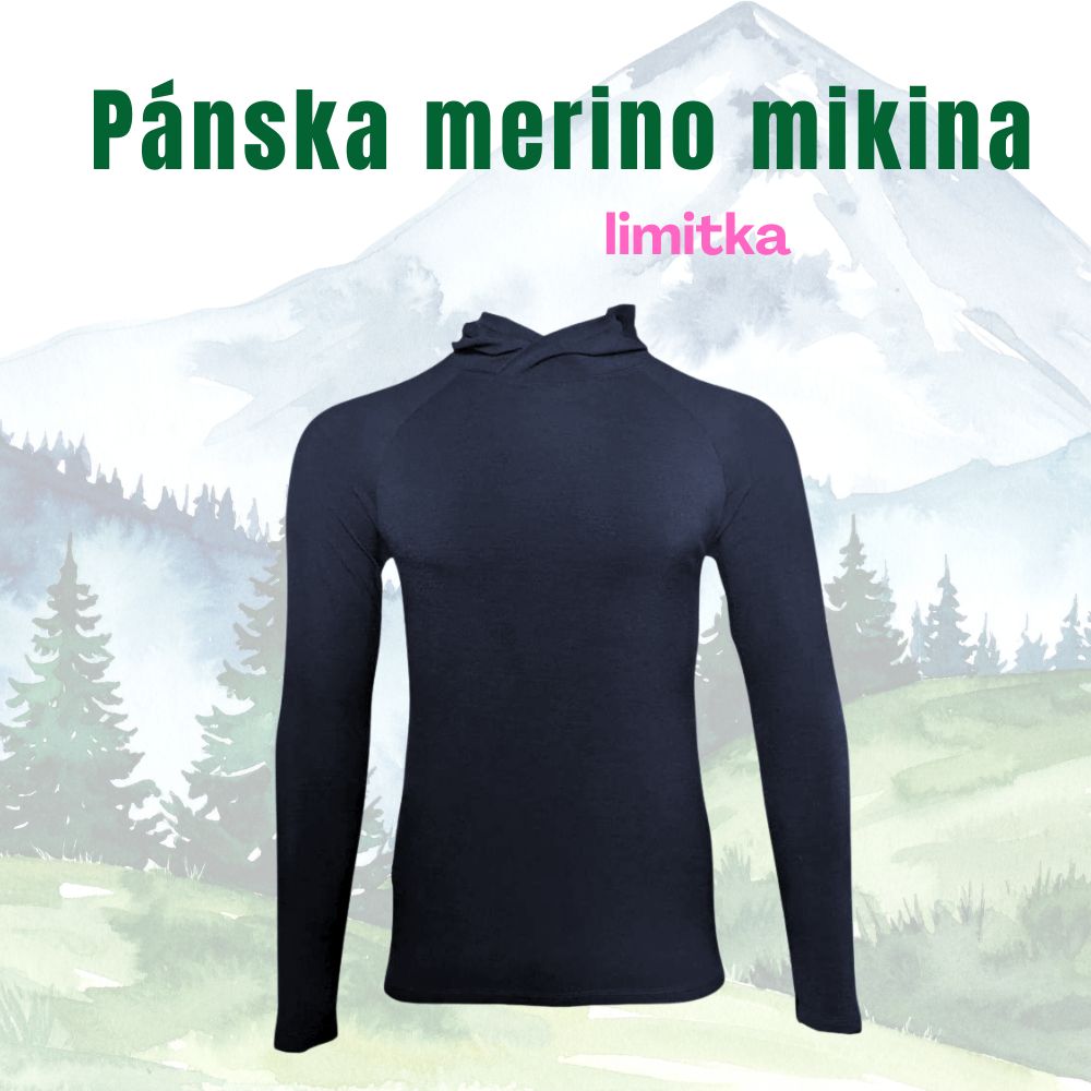 Pánska ľahká merino mikina – limitka
