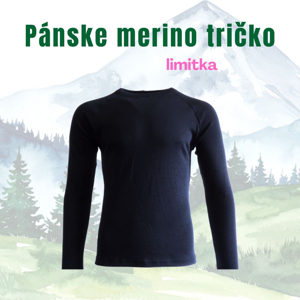 Pánske merino tričko – limitka
