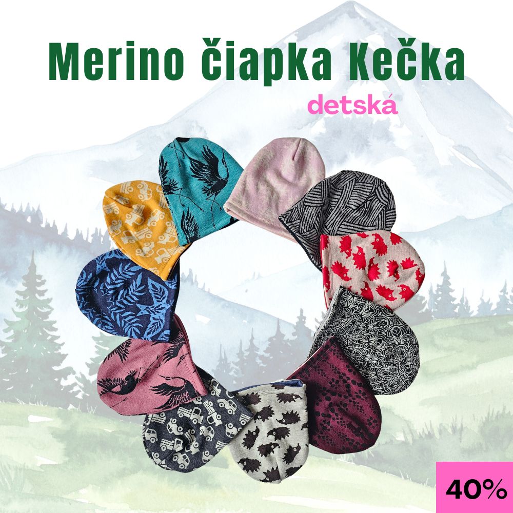 Detská merino čiapka Kečka – limitka