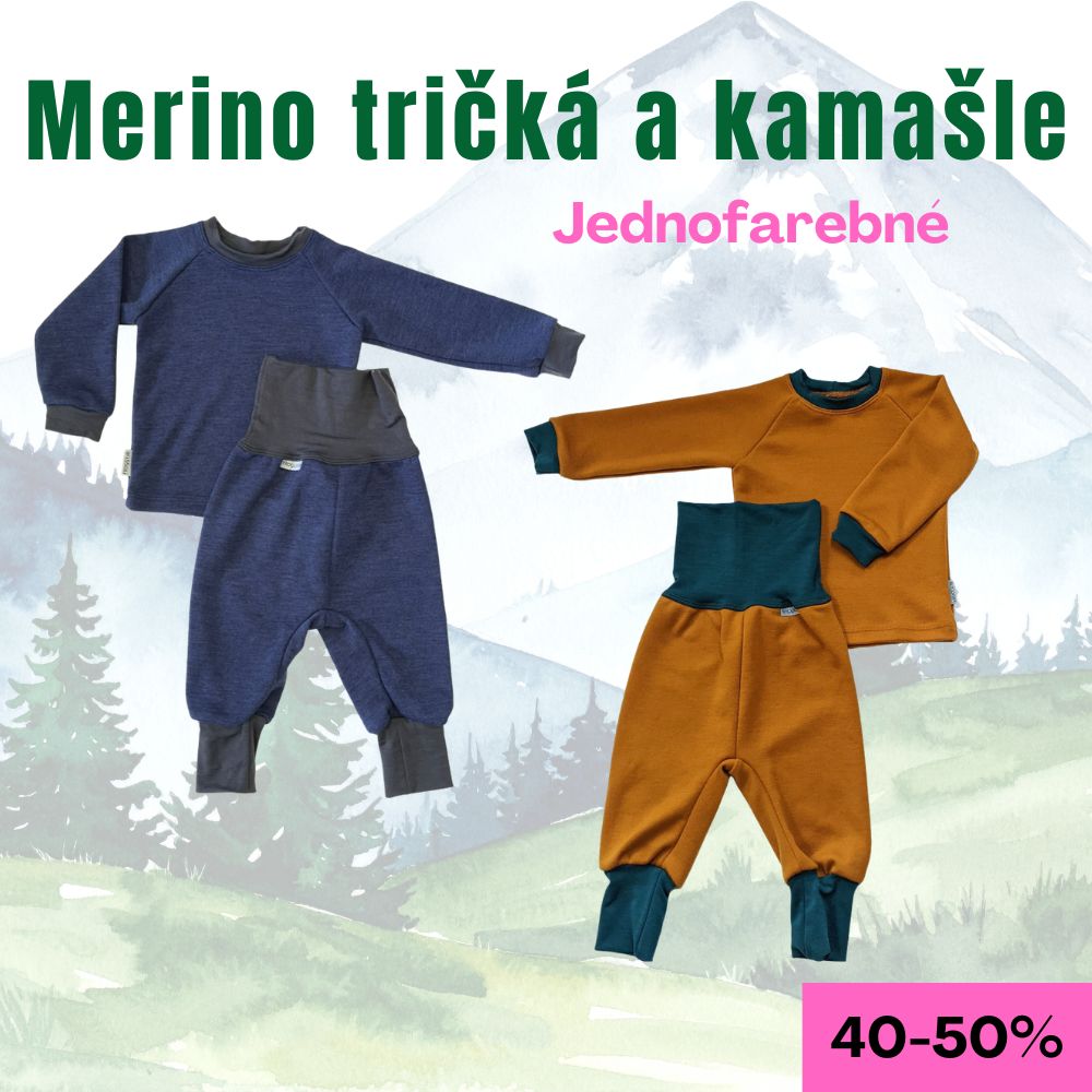 Merino pre bábätká – tričká a kamašle
