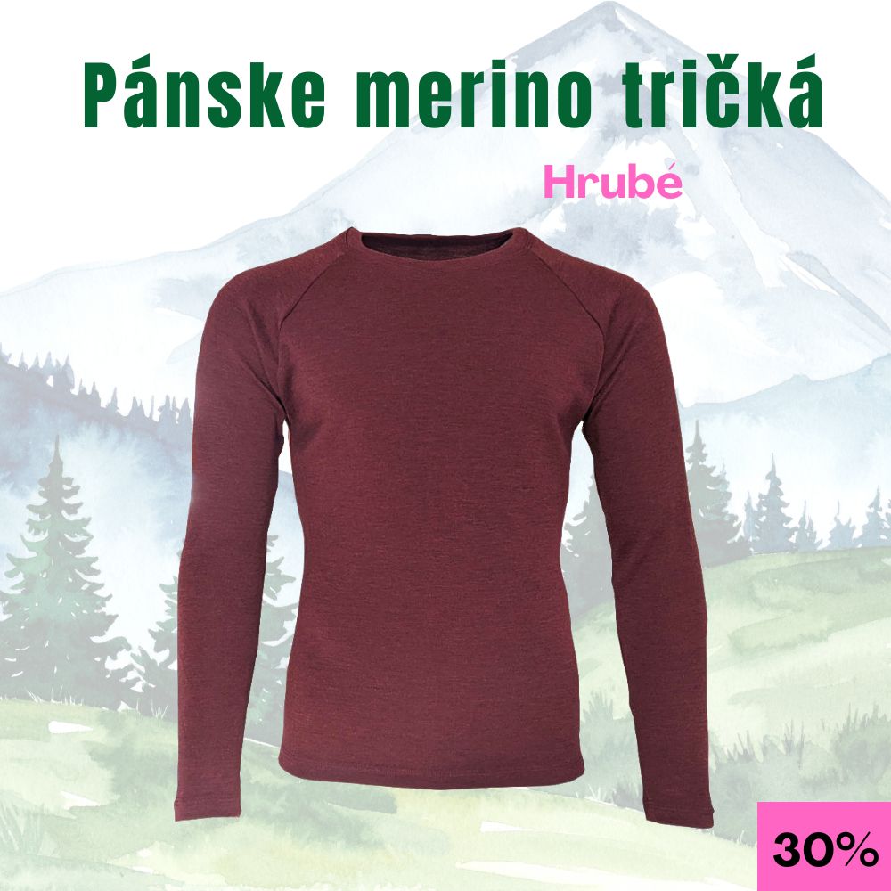 Pánske merino tričká – hrubé