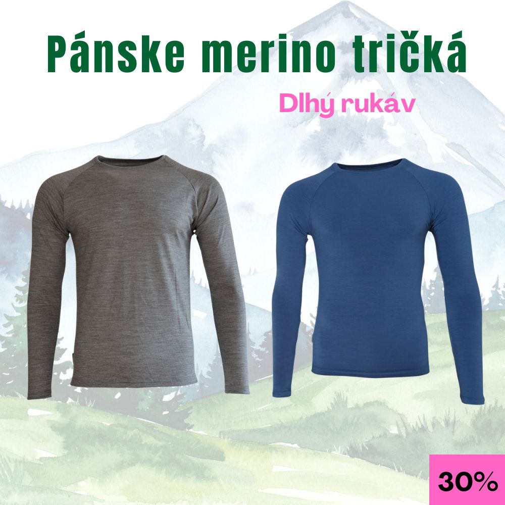 Pánske merino tričká – dlhý rukáv