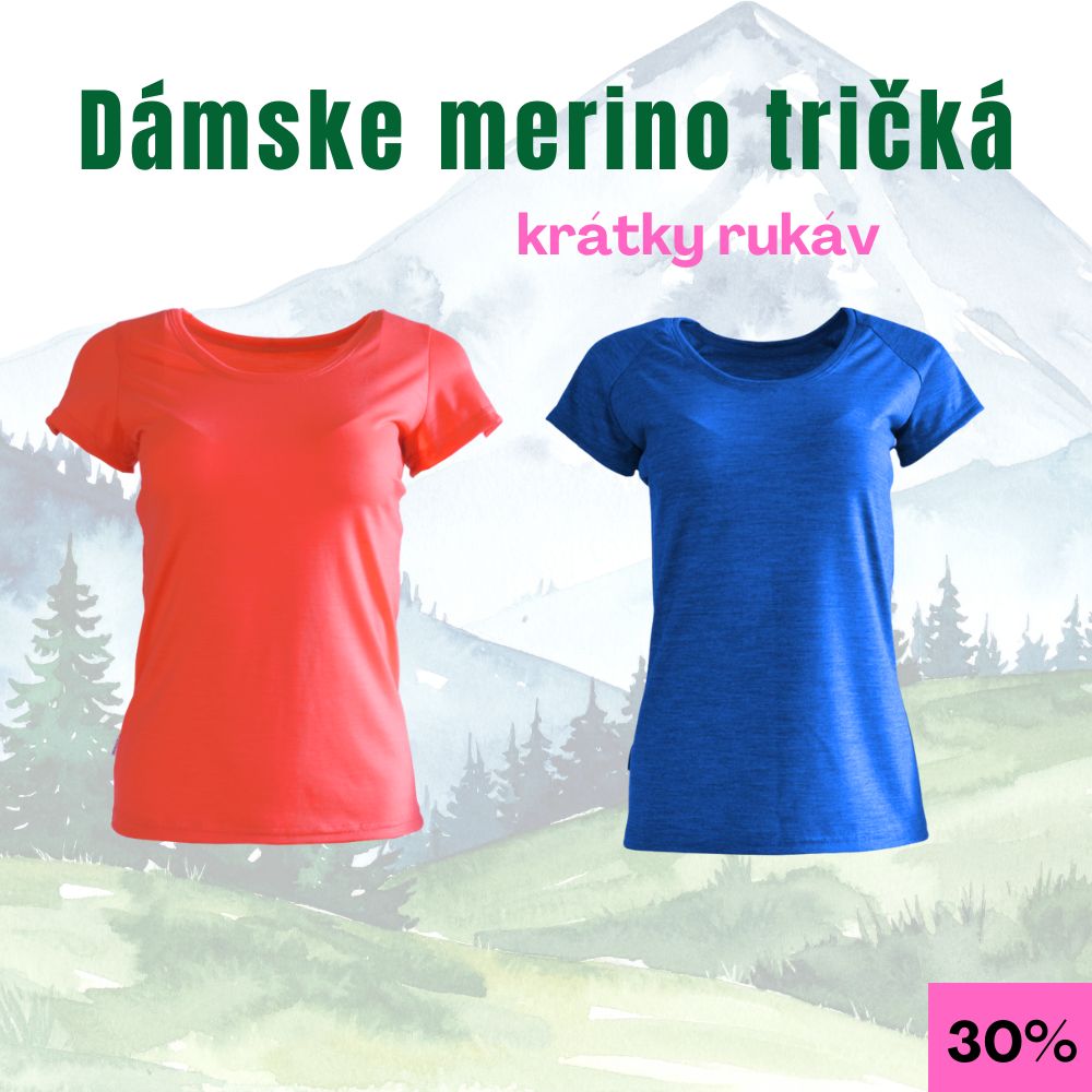 Dámske merino tričká – krátky rukáv