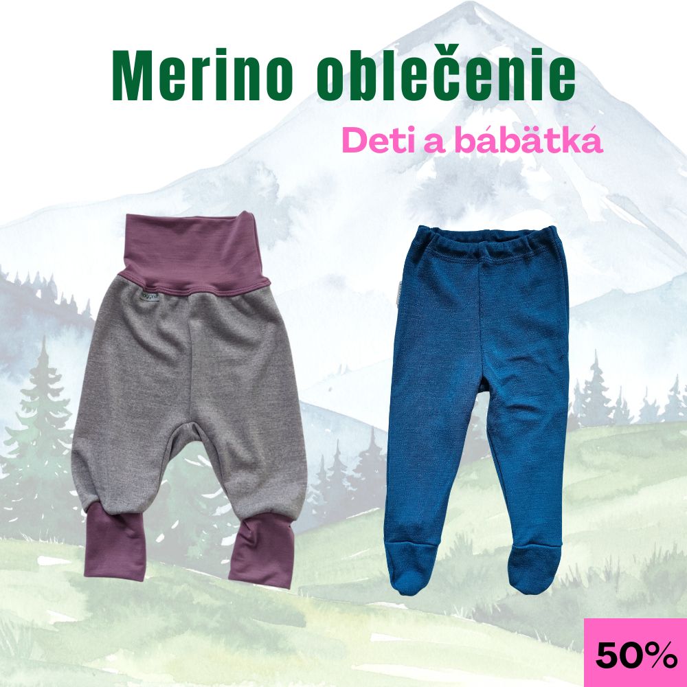 Merino tepláky a polodupačky pre bábätká