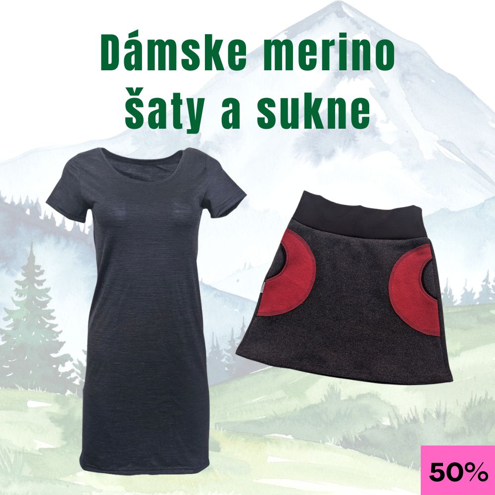 Dámske merino šaty a sukne