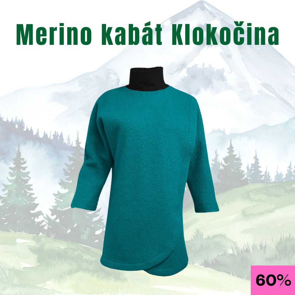 Dámsky vlnený kabát Klokočina