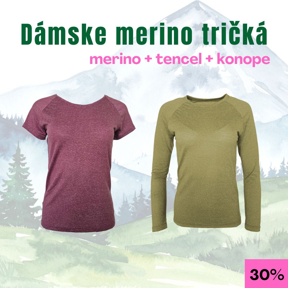 Dámske merino tričká – merino – tencel