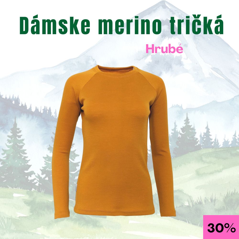Dámske merino tričká – hrubé