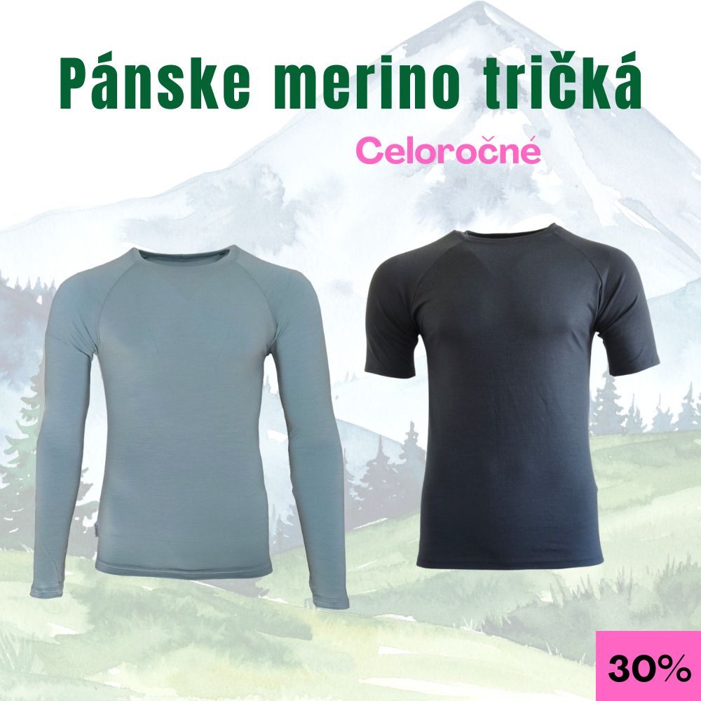 Pánske merino tričká celoročné