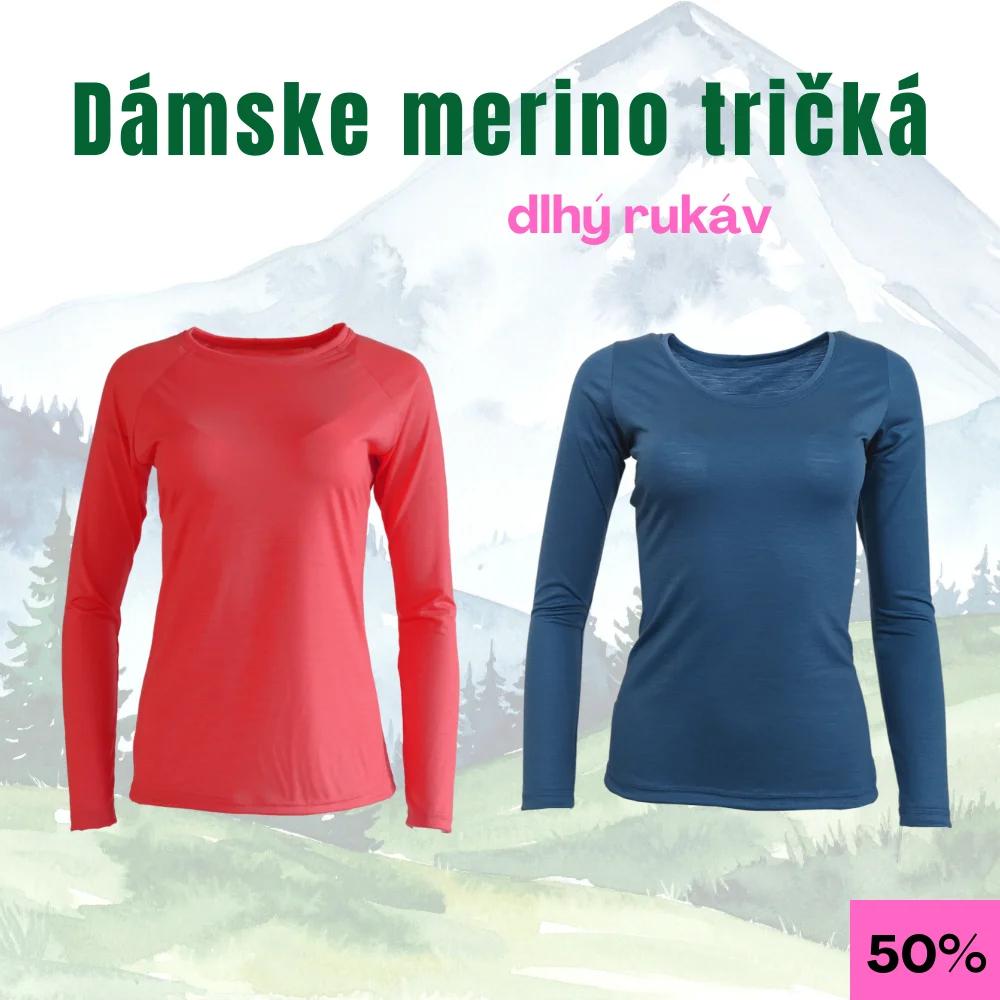 Dámske merino tričká – dlhý rukáv