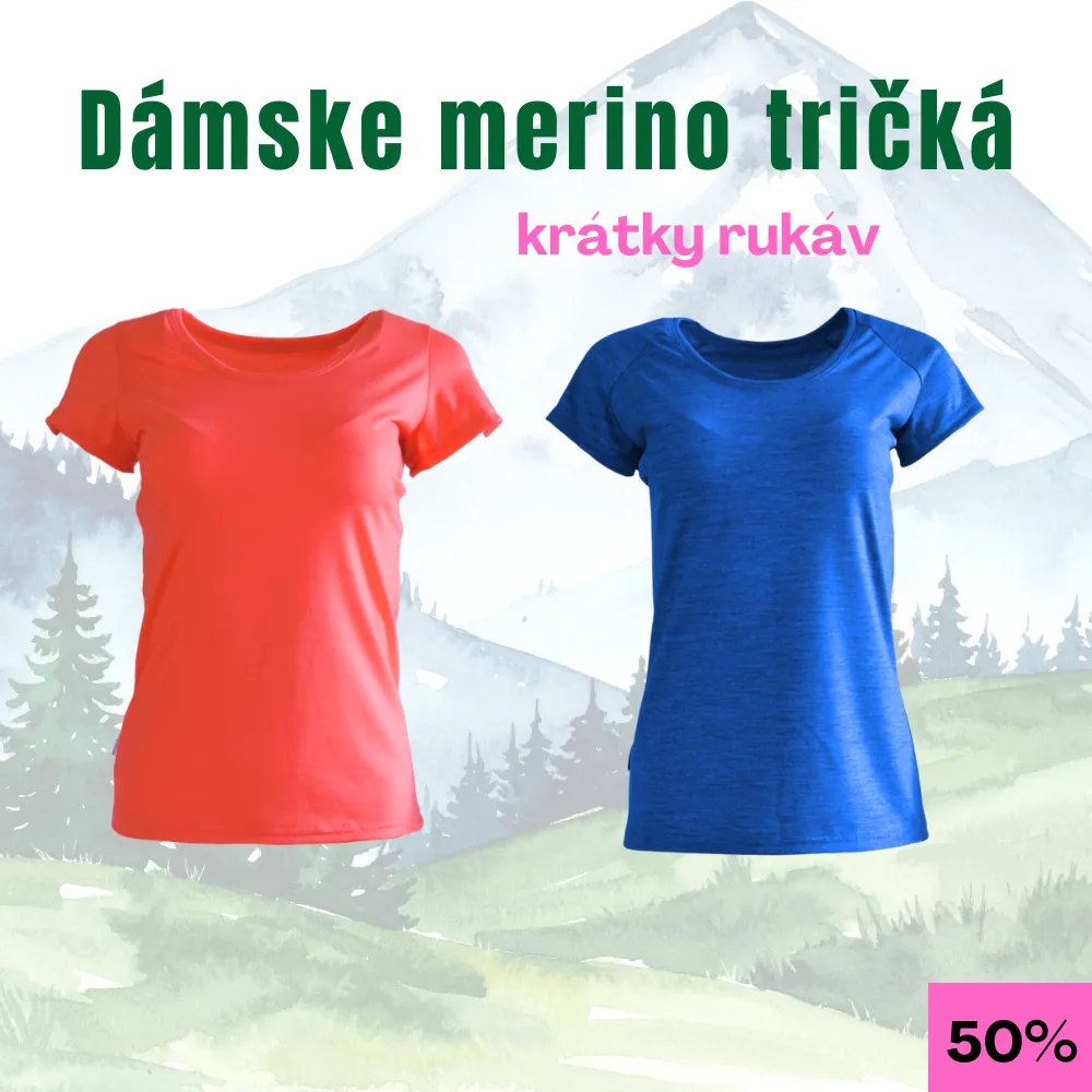 Dámske merino tričká – krátky rukáv