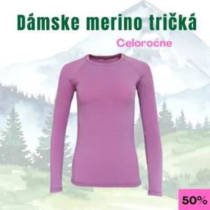 Dámske merino tričko pružné