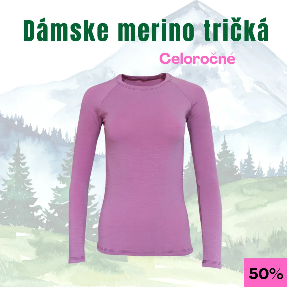Dámske merino tričká celoročné