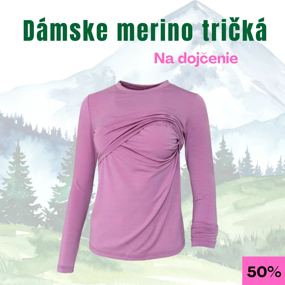 Dámske merino tričká na dojčenie